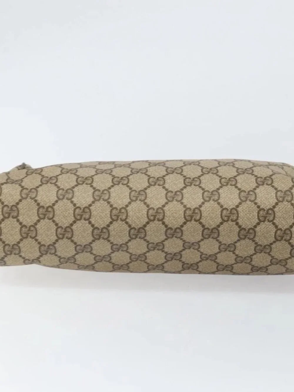 GUCCI GG Supreme Web Sherry Line Bag PVC Beige Gold 89 02 017 Auth 169674 - Picture 6 of 16